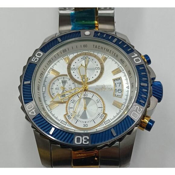 Invicta Silver and Gold Watch with Blue Accents
Model:23994 - Picture 2 of 8